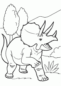 Simple Dinosaur Coloring Pages Coloring Home