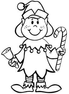 Elf Coloring Pages Free download on ClipArtMag