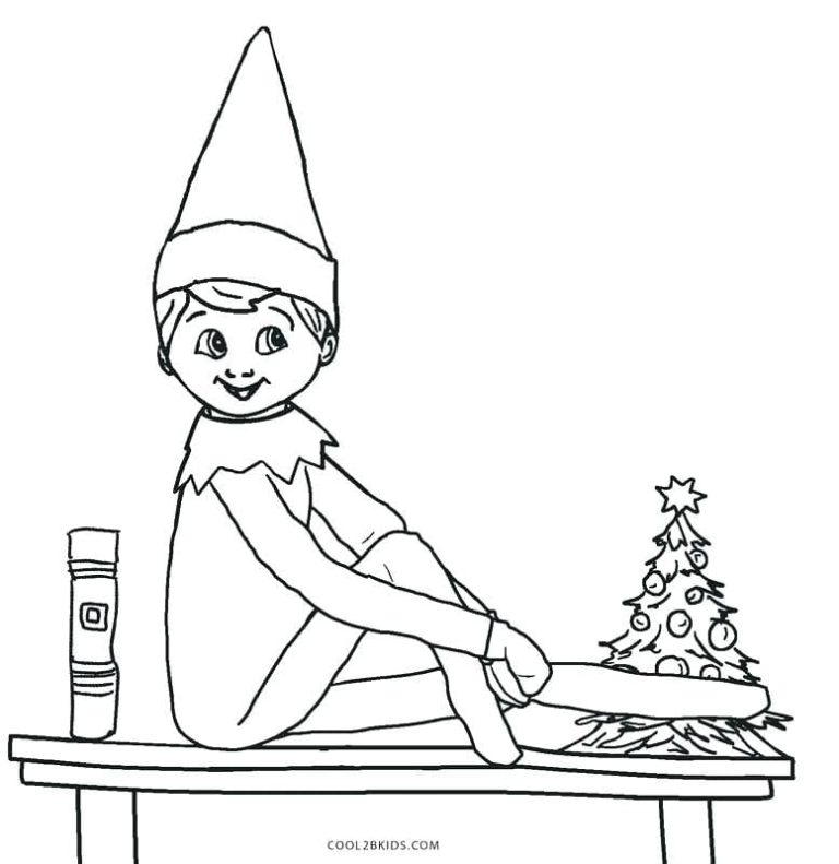 Coloring Pages Of Elf On The Shelf