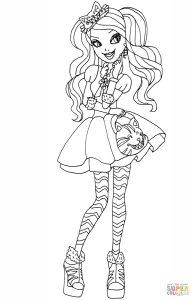 Ever After High Kitty Cheshire coloring page Free Printable Coloring