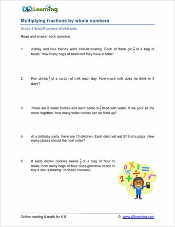 4th Grade Mixed Word Problems For Grade 4 ×