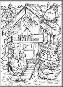 6 Farm Life Coloring Pages Stamping