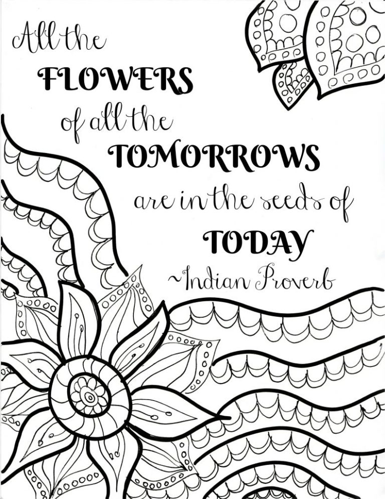 Easy Inspirational Coloring Pages