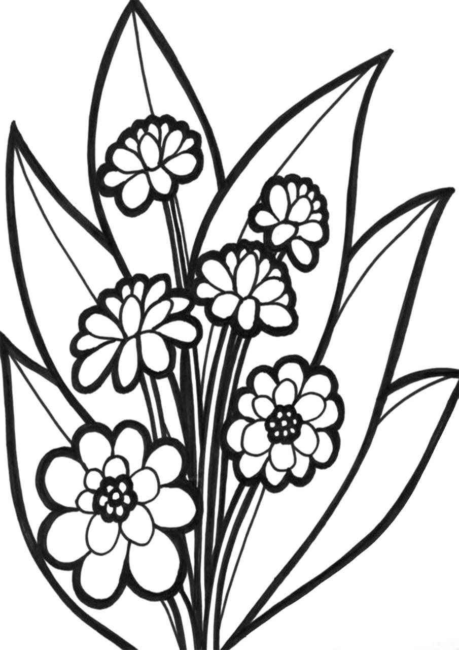 Free & Easy To Print Flower Coloring Pages Tulamama