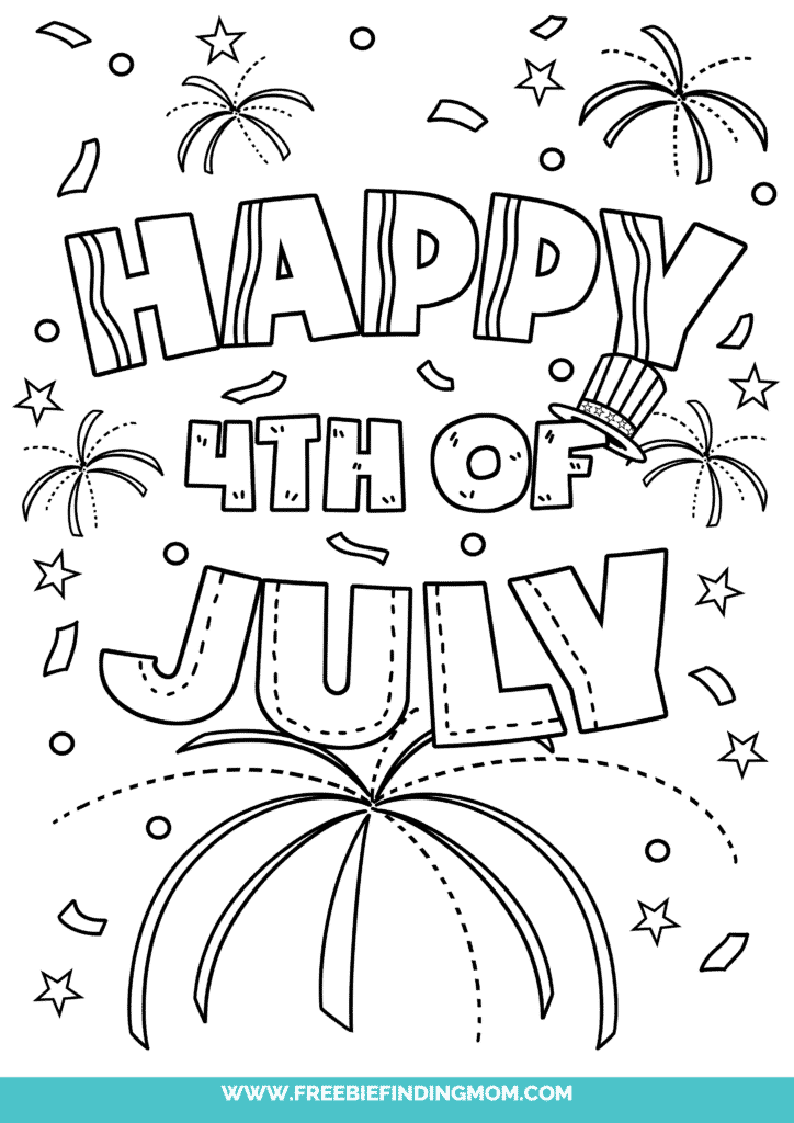 Free Printable Coloring Pages For July 4Th Free Printable 4th Of July