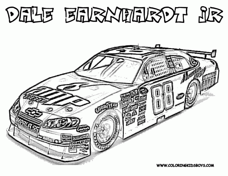 Racecar Coloring Pages