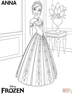 Frozen Anna coloring page Free Printable Coloring Pages