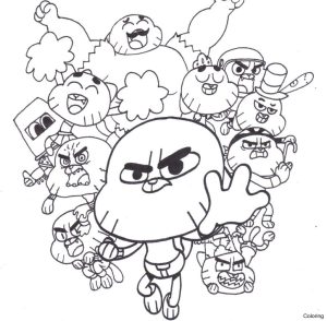 Gumball Coloring Pages at Free printable colorings