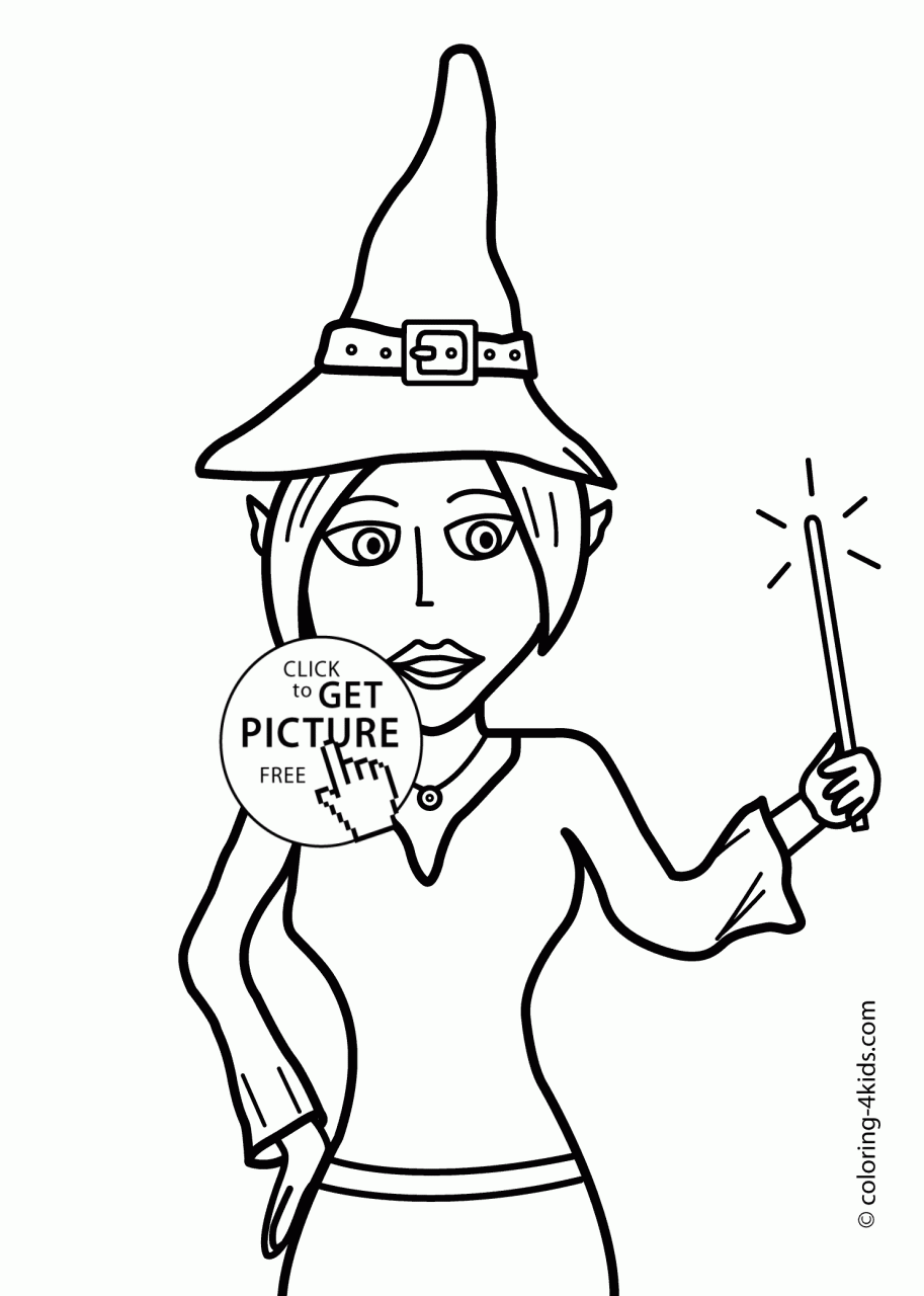 Witches Coloring Pages