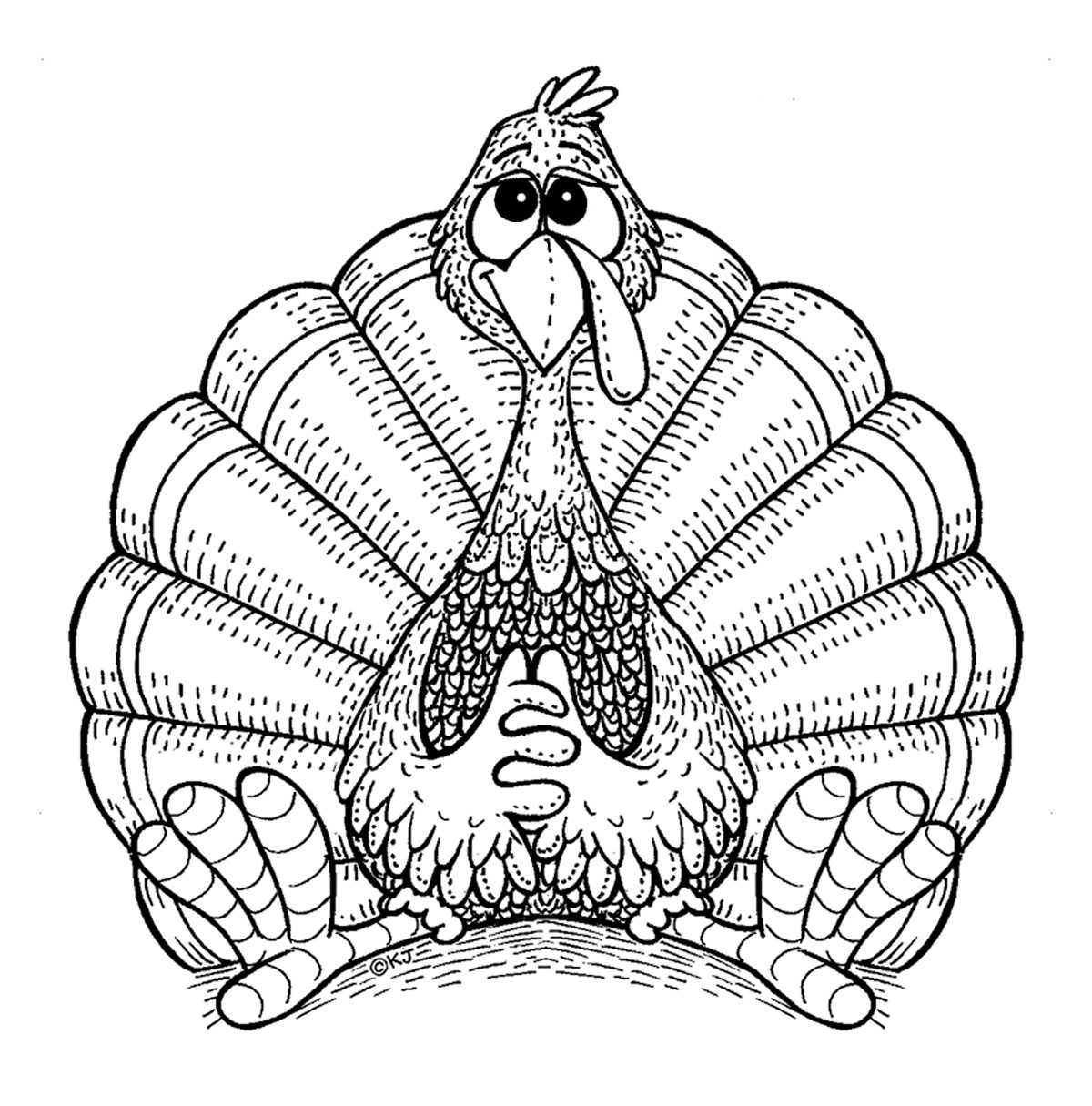 Hand Turkey Coloring Pages at Free printable