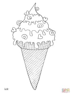 Ice Cream Cone coloring page Free Printable Coloring Pages