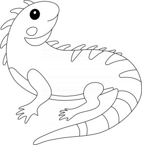 Iguana Kids Coloring Page Great for Beginner Coloring Book 2514260