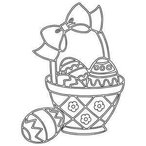 Easter basket Coloring Page Easter egg Colouring In Etsy