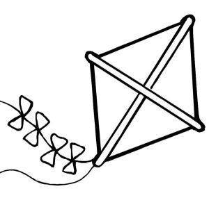 Kite Coloring Pages Free download on ClipArtMag