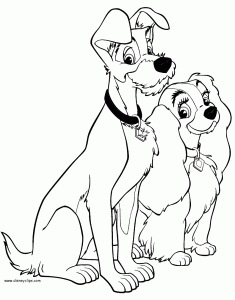 Lady and the Tramp Coloring Pages (2)