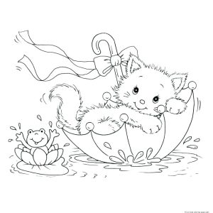 The best free Kitten coloring page images. Download from 979 free