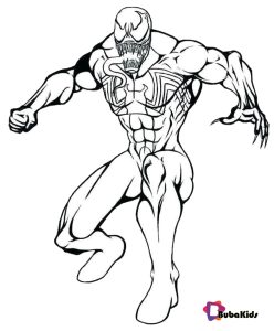 Marvel Venom Printable Coloring Pages bubakids
