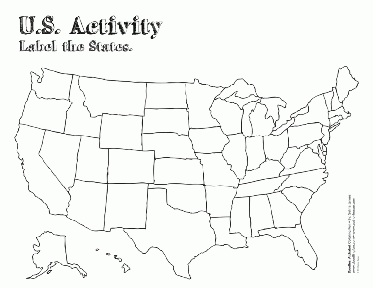 Coloring Pages Map Of United States