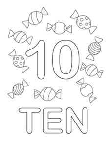 Number Coloring Pages 1 10 at Free printable