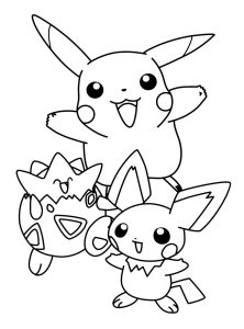 Pikachu Evolution Coloring Pages