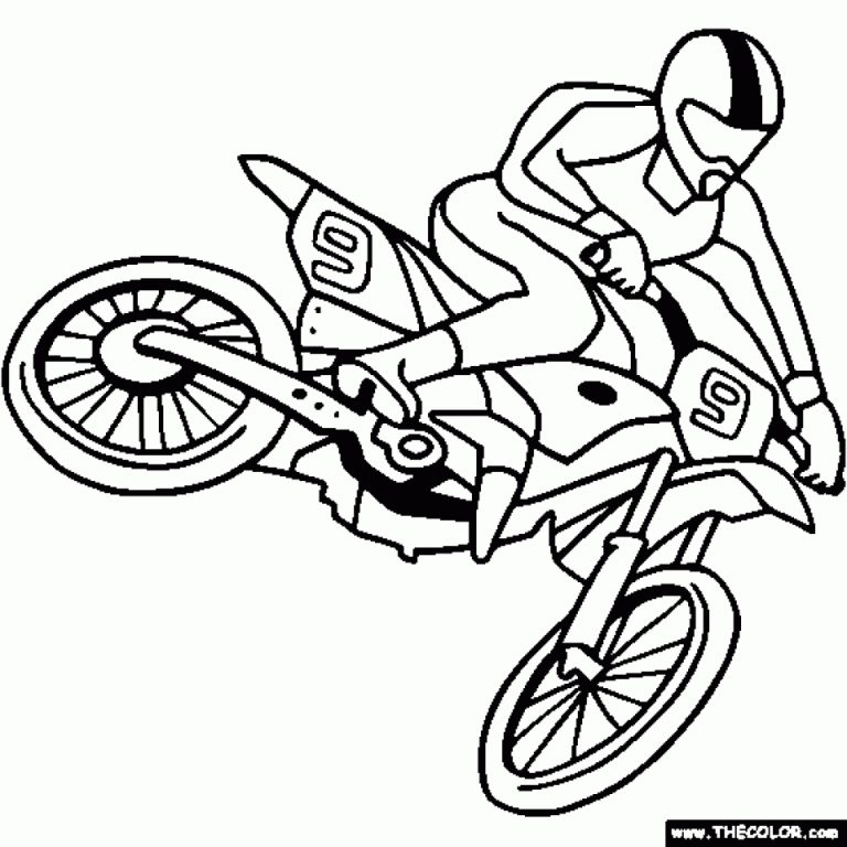 Dirtbike Coloring Page