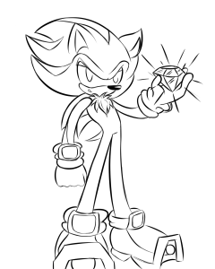 Shadow The Hedgehog Coloring Pages at Free printable