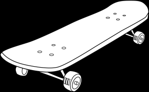 Skateboard Coloring Page Free Clip Art