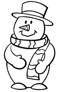 Snowman Coloring Pages Free download on ClipArtMag