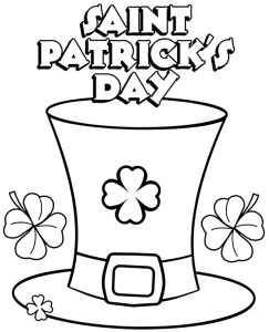 St Patrick's Day coloring page sheet