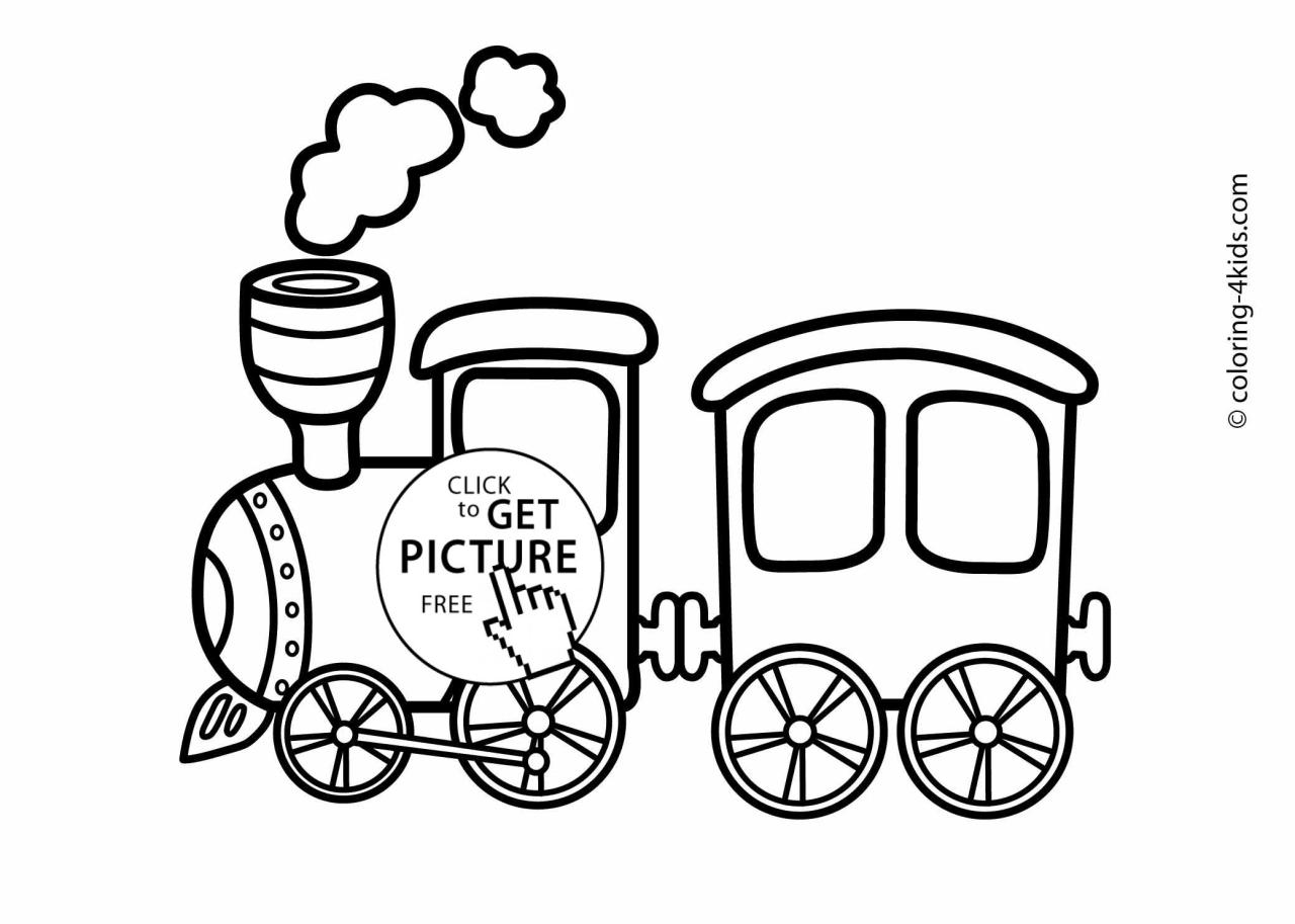 Coloring Page Train