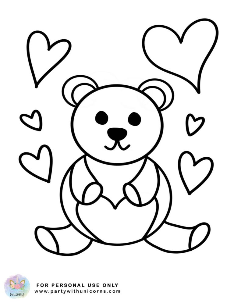 Valentine Coloring Pages For Kids