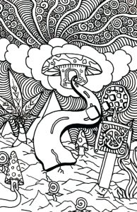 Trippy Pothead Free Coloring Pages