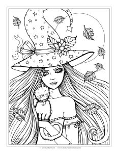 Witch Coloring Pages For Adults at Free printable