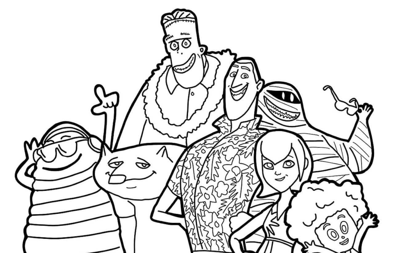 Hotel Transylvania Coloring Pages WONDER DAY — Coloring pages for