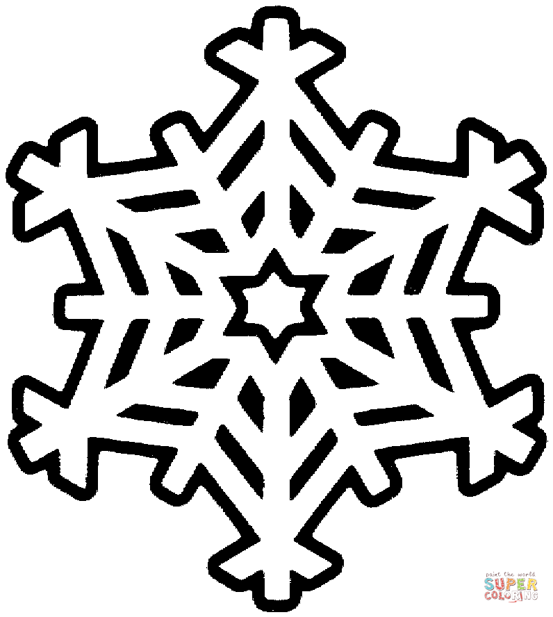Coloring Page Snowflake Coloring Home