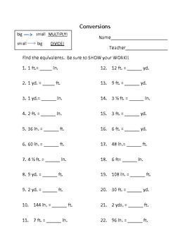 5th Grade Metric Conversion Worksheets