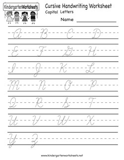 Abc Cursive Writing Practice Sheets