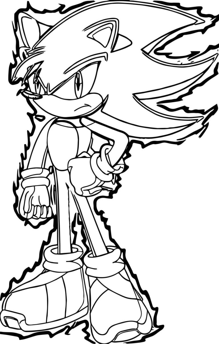 Dark Sonic Coloring Pages