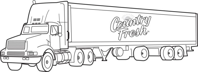 Coloring Pages Semi Trucks