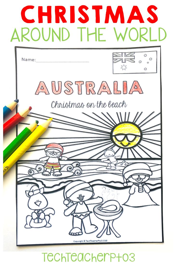 Christmas Around The World Coloring Pages