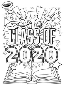 Class of 2020 Graduation Coloring pages, Free coloring