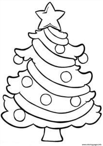 Print coloring pages christmas tree easy e1449689938358f6df coloring