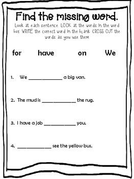 Free Kindergarten Ela Worksheets