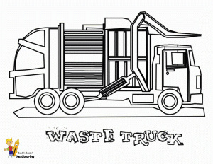Grimy Garbage Truck Coloring Page Garbage Trucks Free Construction