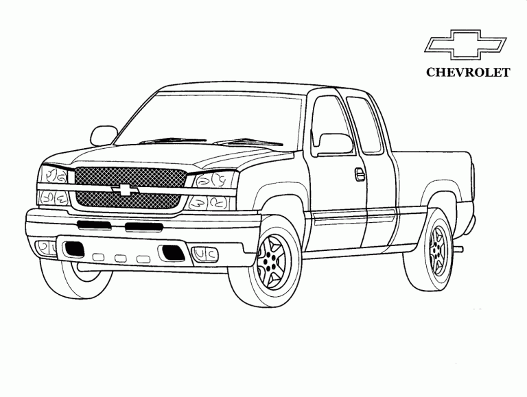 Coloring Page Of A Truck