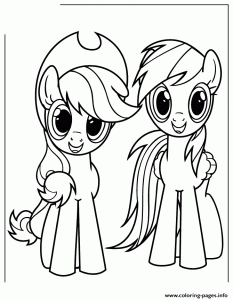 Applejack And Rainbow Dash Coloring Pages Printable