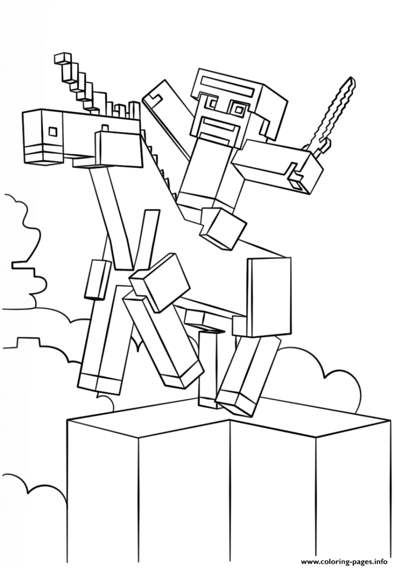 Christmas Minecraft Coloring Pages