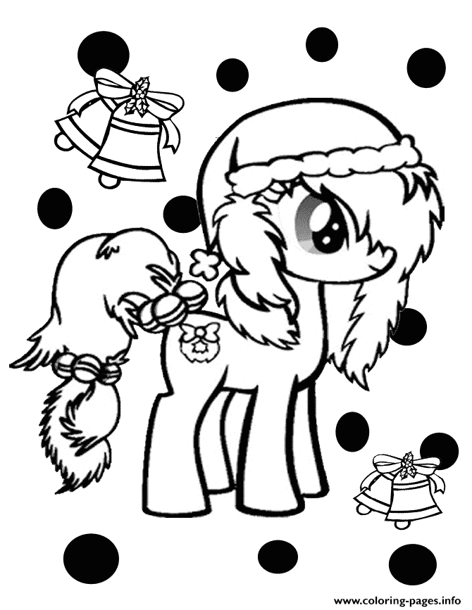 My Little Pony With Christmas Bells Coloring page Printable