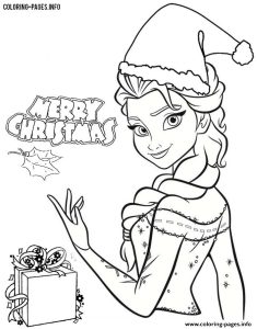 Frozen Elsa Disney Princess Christmas Coloring page Printable