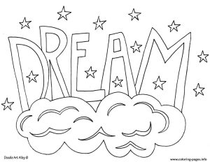 Word Dream Coloring Pages Printable